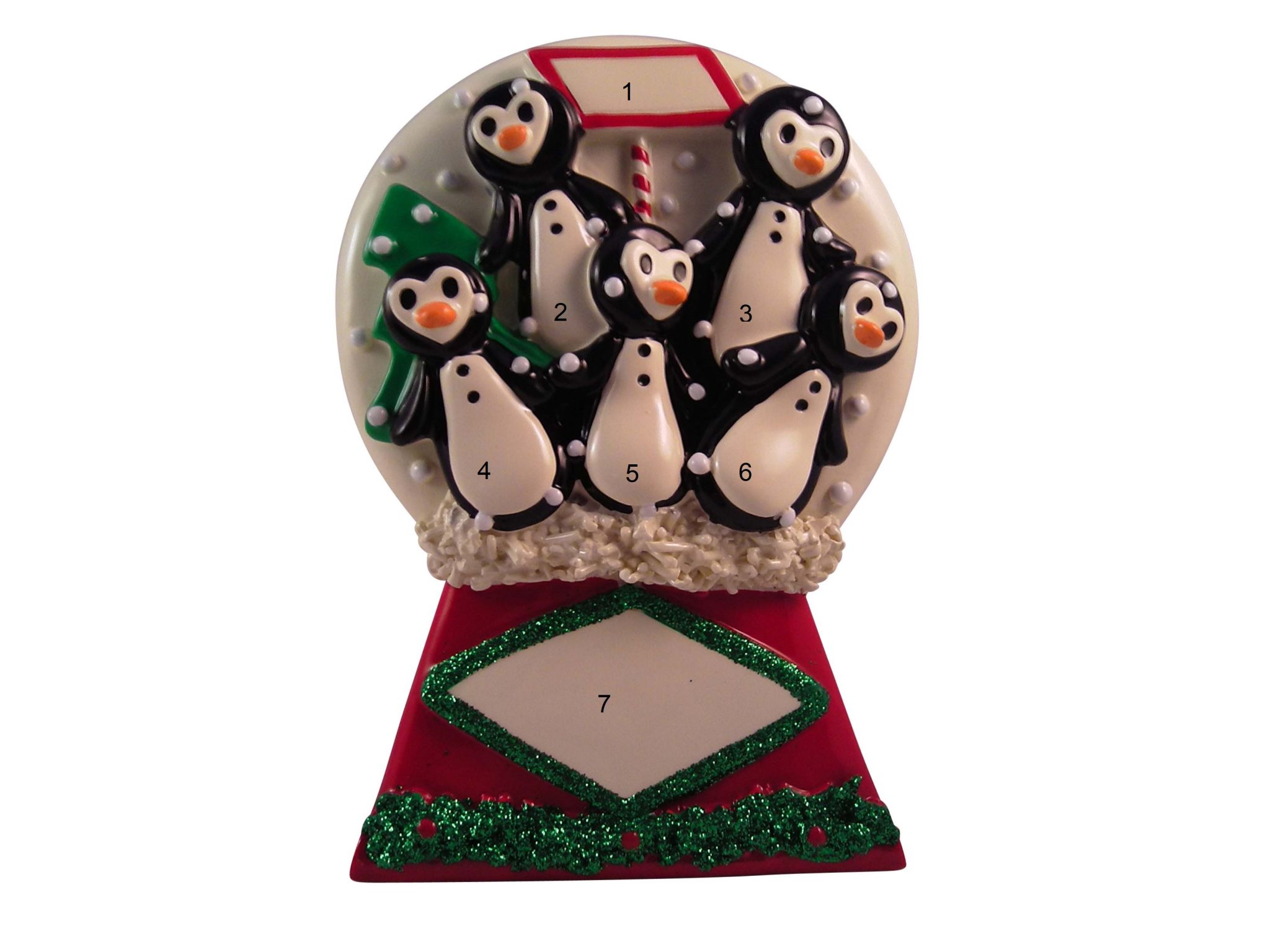 Penguin Snow Globe Tabletop x 5 Festive Elf